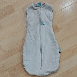 Gray Plush Sleep Sack Pajamas with Zipper